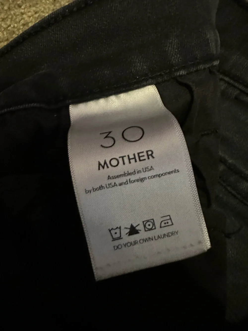 Mother The Hustler Ankle Fray Not Guilty Wash Jeans Denim Crop